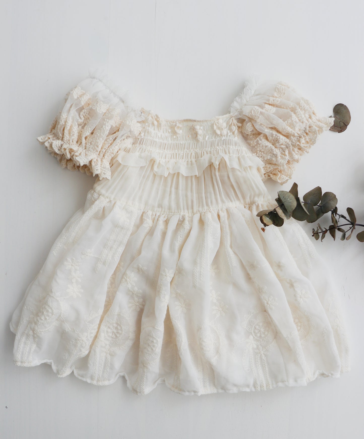 Our chiffon and embroidery lace dress is the perfect addition to your little girl’s wardrobe. Shop now and make her next special occasion unforgettable!

Tags: girl dress, chiffon dress, embroidery lace dress, beige ivory dress, puffy sleeve dress, special occasion dress, children’s fashion, elegant girl dress, new arrivals.