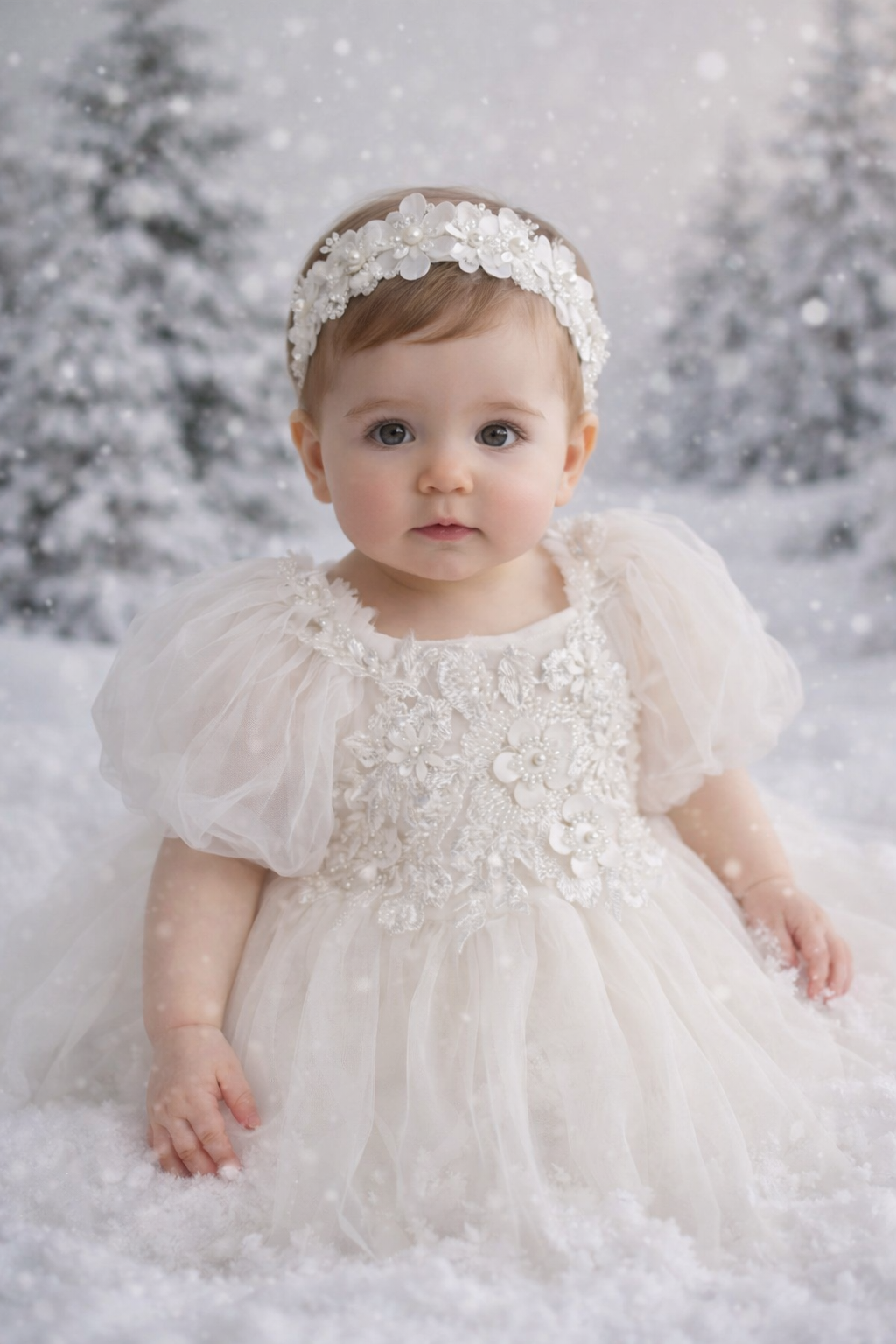 Girl Photo Shoot Dress Snow White